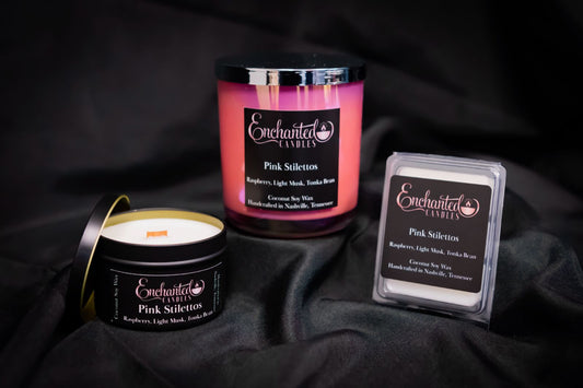Enchanted Candles® Pink Stilettos 3 Set